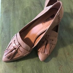 Neutral Tassle Flats with a Low Heel